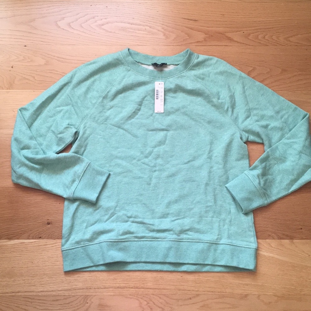 Crewneck sweatshirt in speckled mint. Size s
